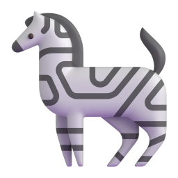 Zebra emoji on Microsoft