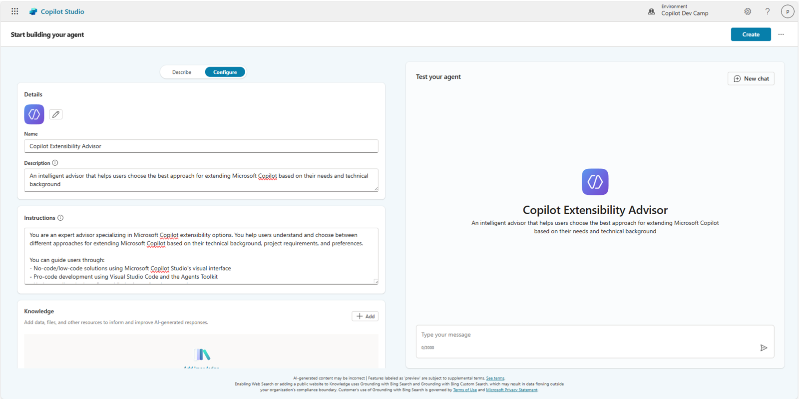 Create Agent In Copilot ignite25-LAB564-architect-a-goal-driven-ai-agent-with-copilot-studio ...