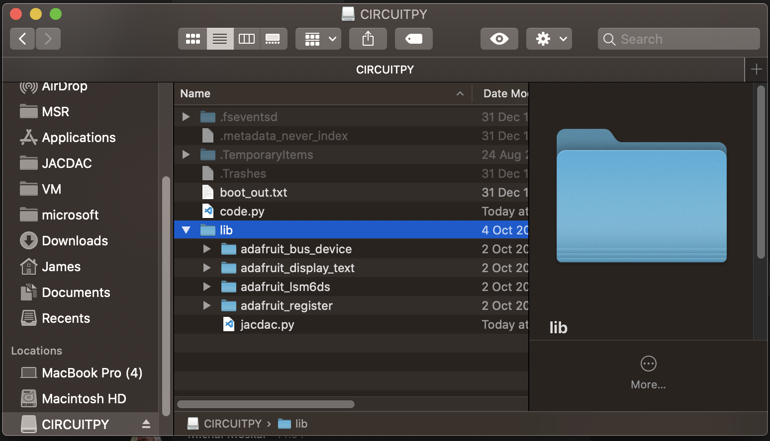 circuitpython flash drive layout