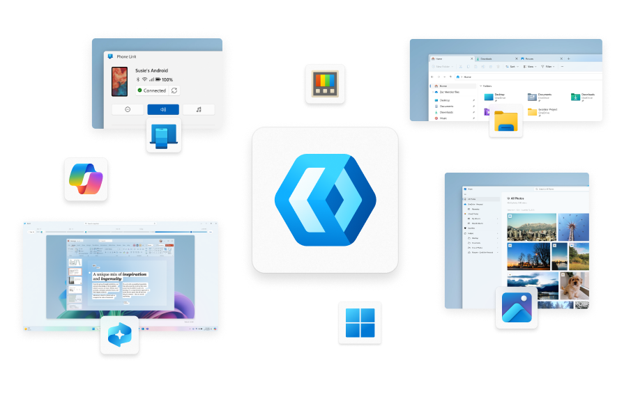 Powers key experiences in Windows