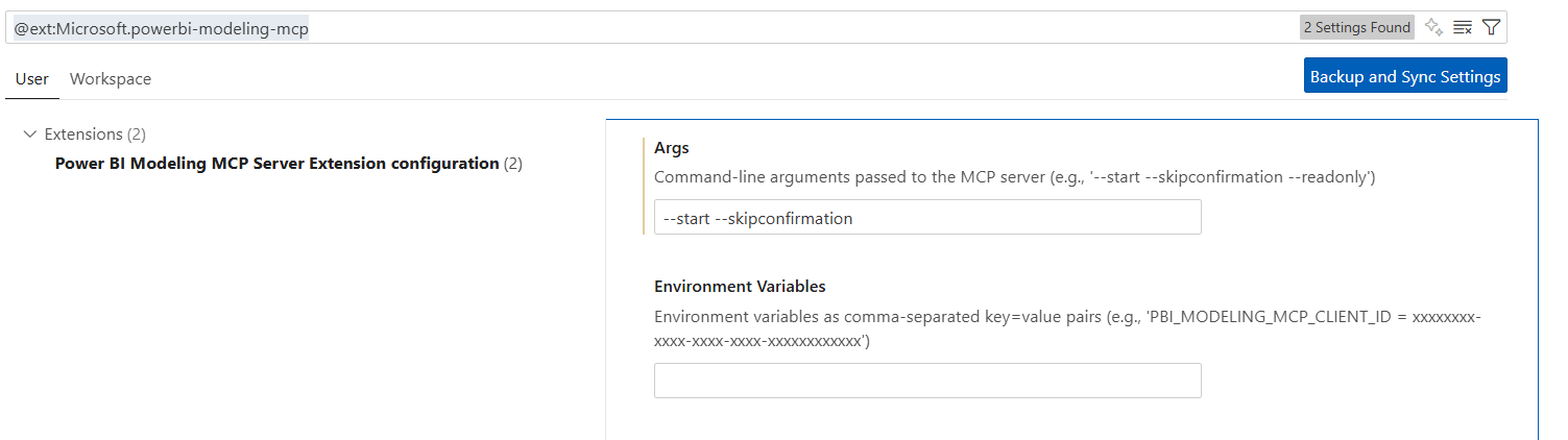 VS Code settings