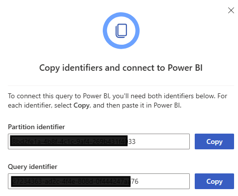 Partition and Query IDs highlighted