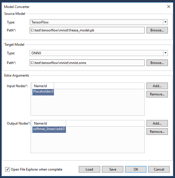 convert TensorFlow model to ONNX