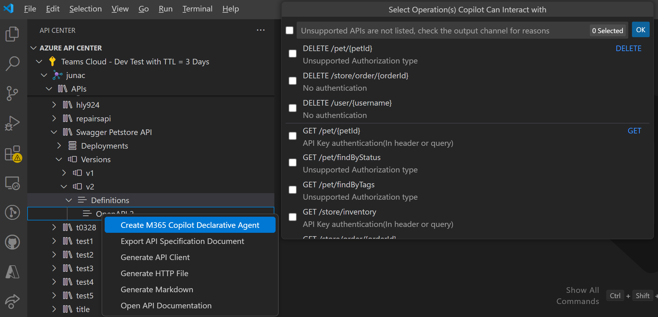 Create M365 Copilot Declarative Agent