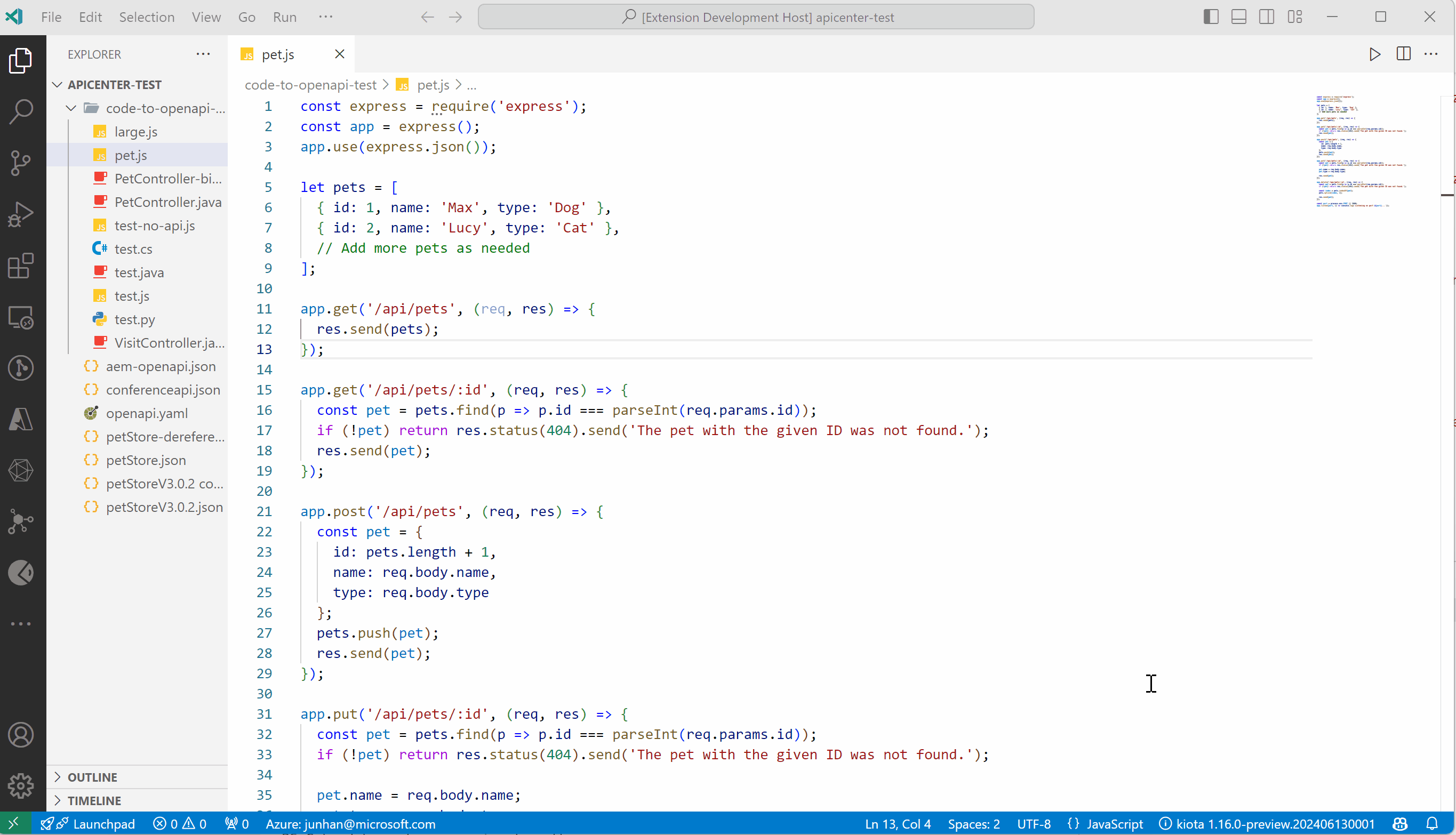 Generate OpenAPI specification