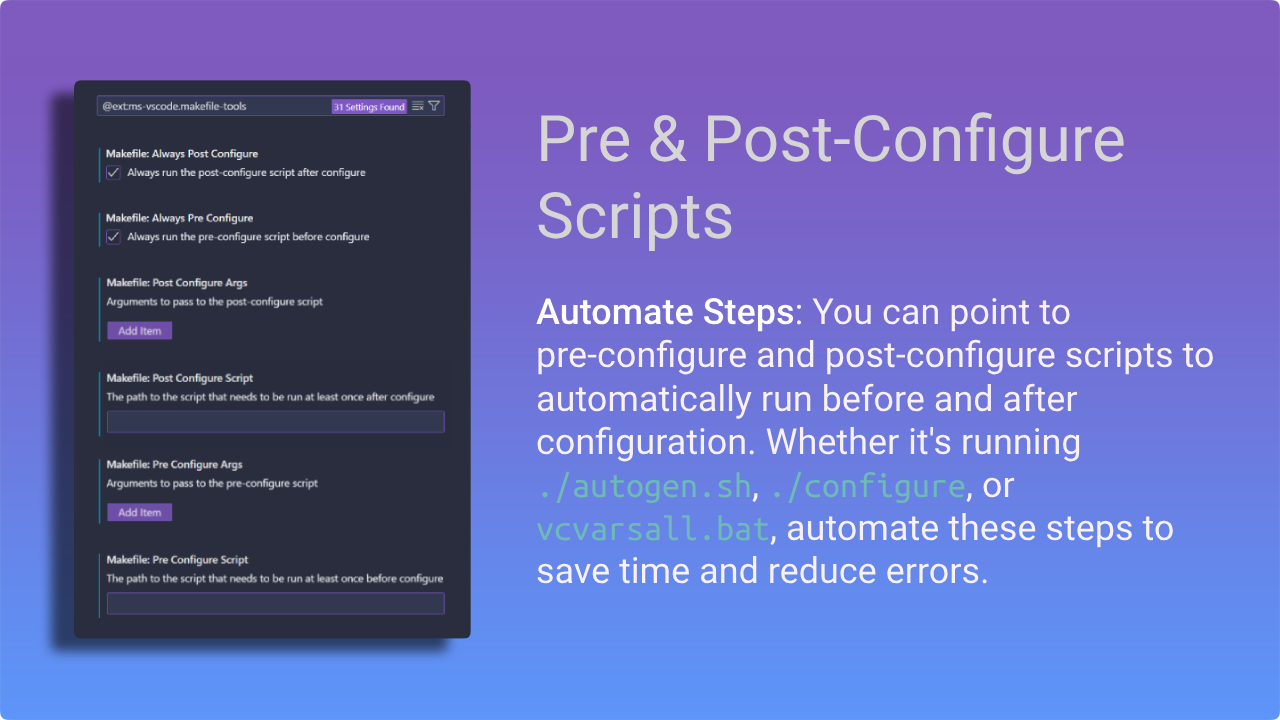 Pre & Post-Configure Scripts