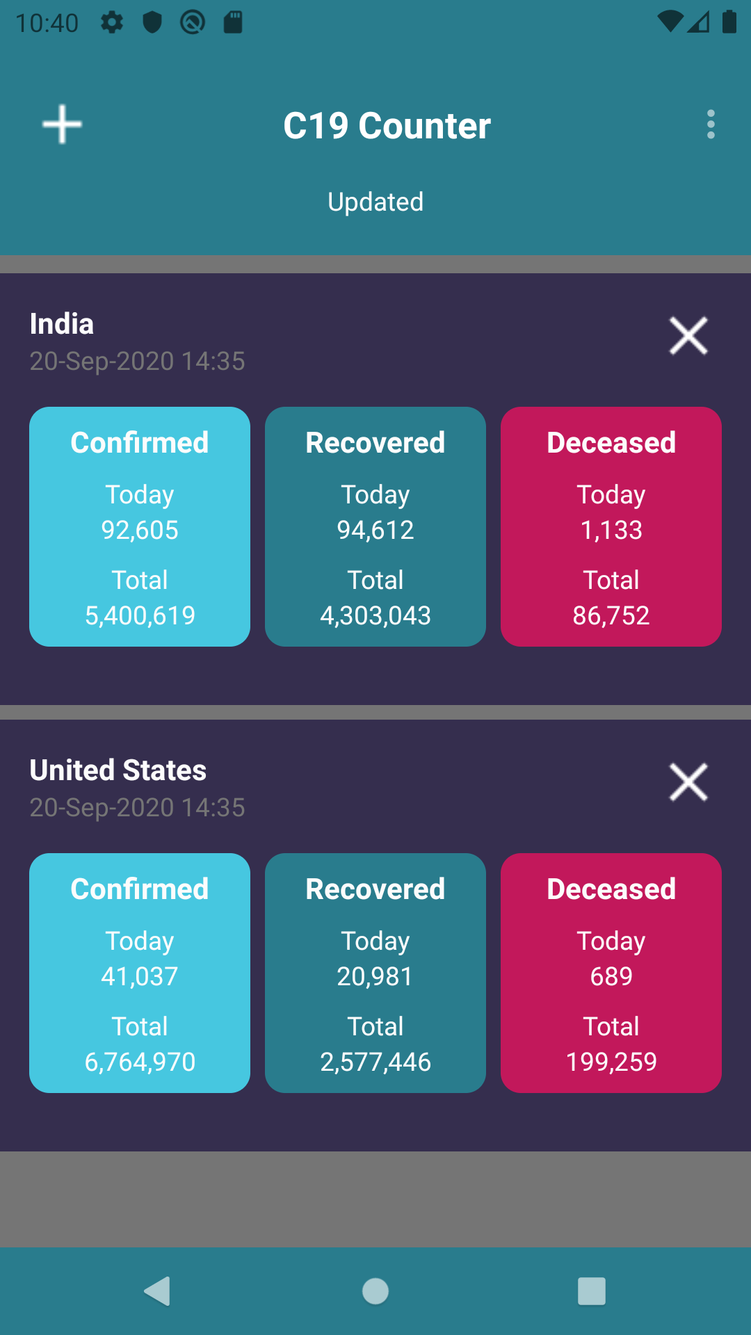 GitHub - midhunhk/c19-counter-app: An android app to get C-19 status ...