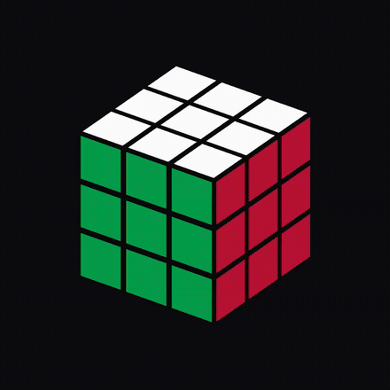 A Rubik's cube scrambling itself