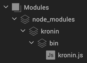node_modules and Krōnin as Vis app groups