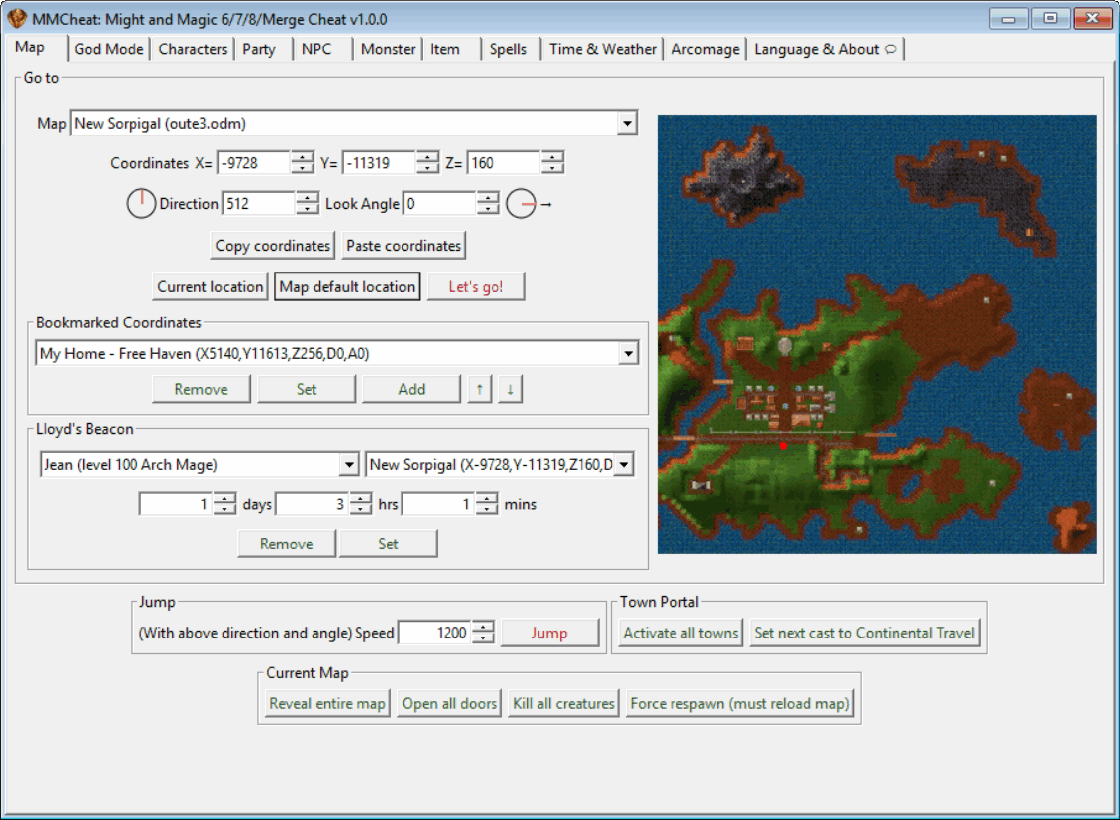Cheat Code Map MMCheat: Might and Magic 6/7/8/Merge Cheat Tool - full-fledged, map ...
