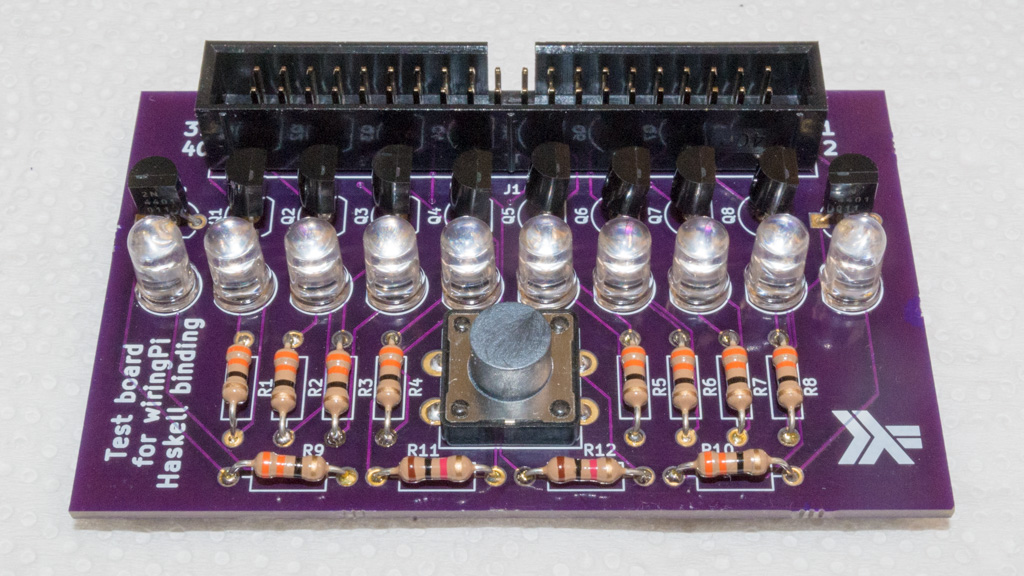 Hs wiringPi test board, from the project README