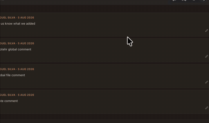 Pressing Request Changes in the toolbar, and the agent picking the notes up in the terminal