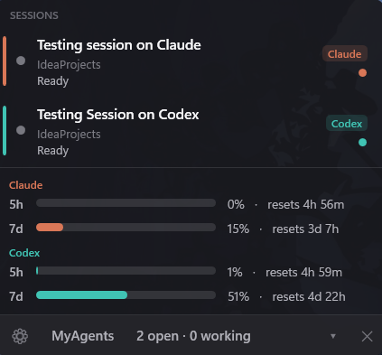 MyAgents widget