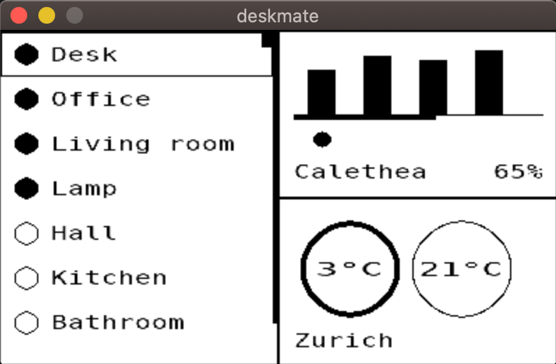 Screenshot of deskmate running on macos