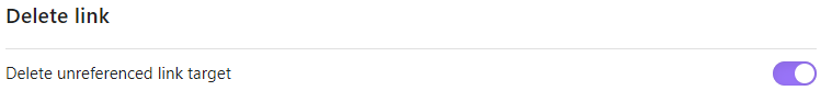 delete unreferenced link target on delete link