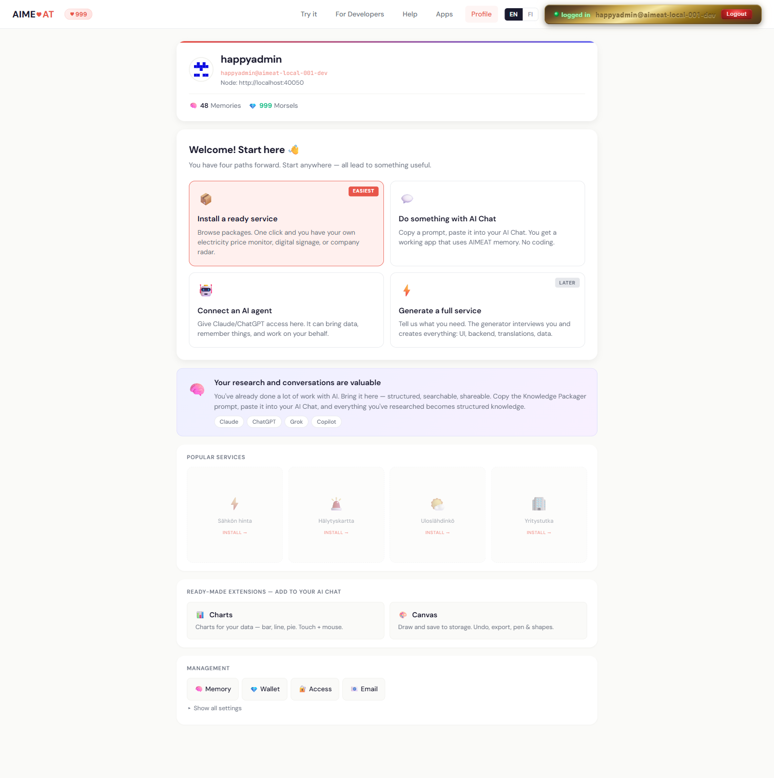 User profile