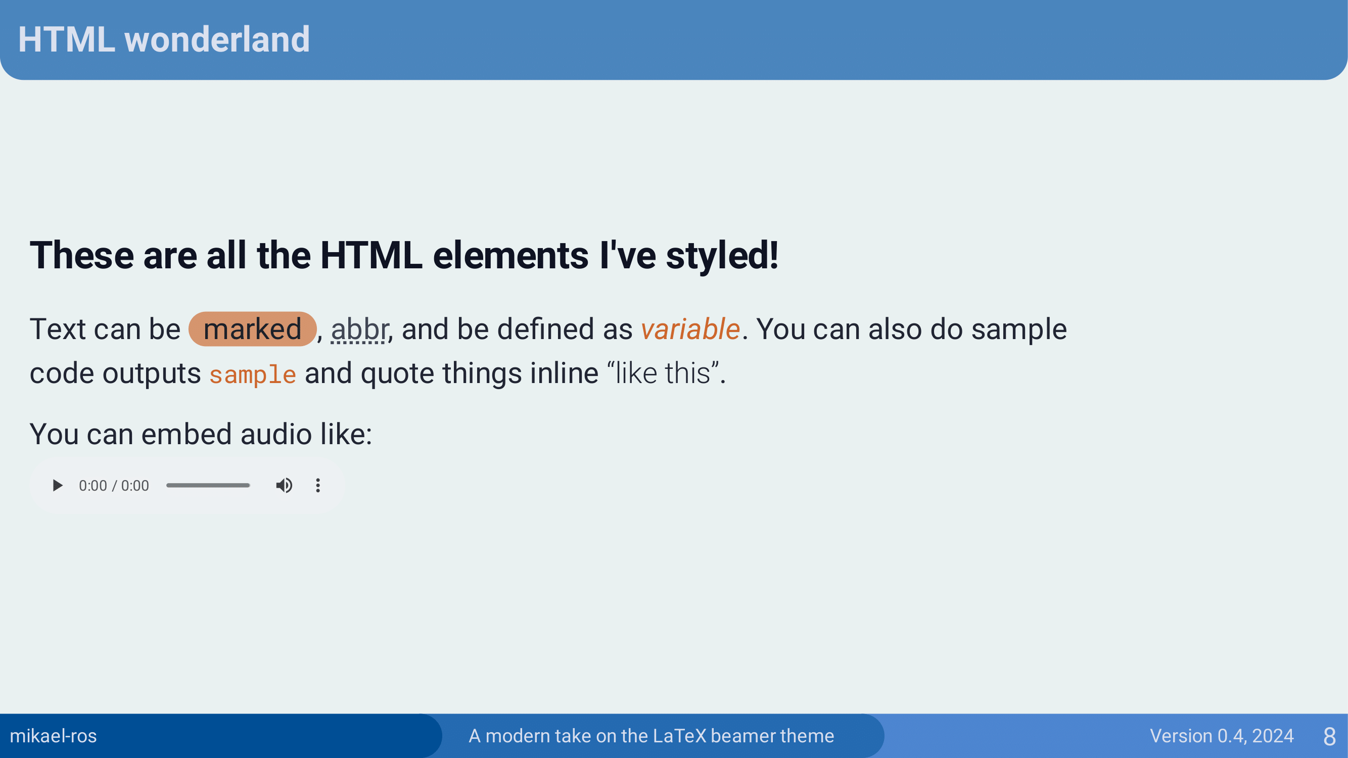 HTML styling