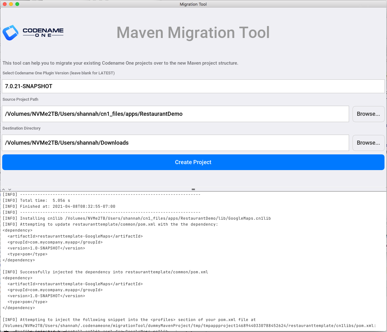 migration tool main