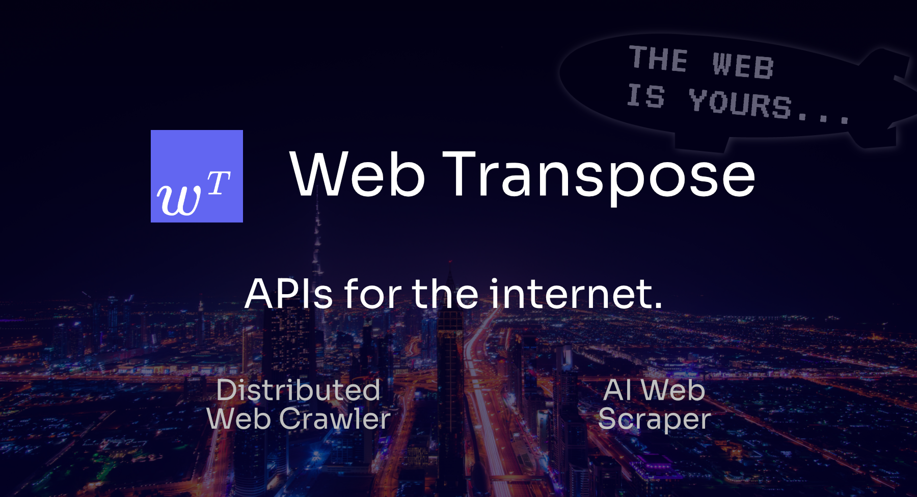 Web Transpose. Simple APIs to get data from the internet.