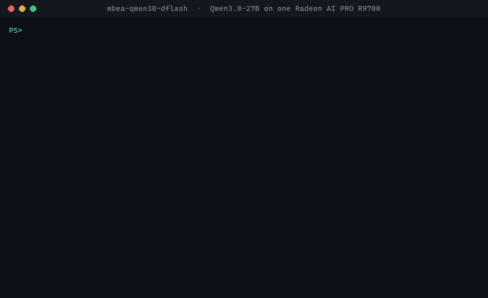 Demo: start, a real-time streamed Rust answer, and the benchmark