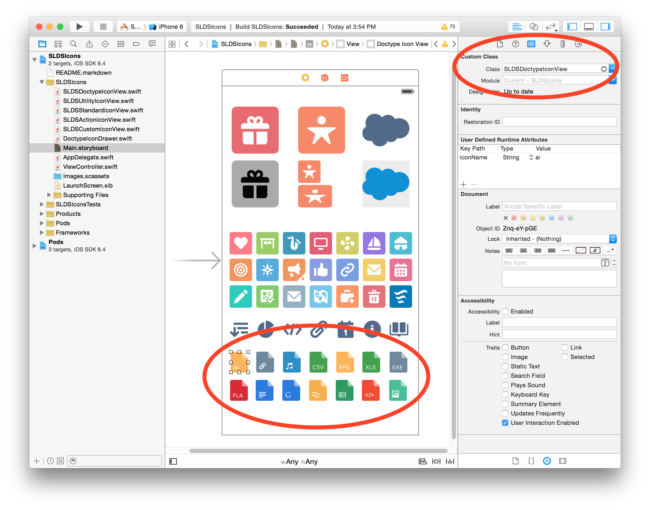 Lightning doctype icons