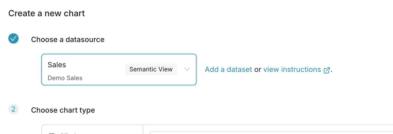 After: semantic view selected, light