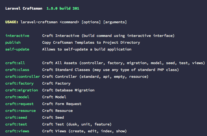 Laravel Craftsman