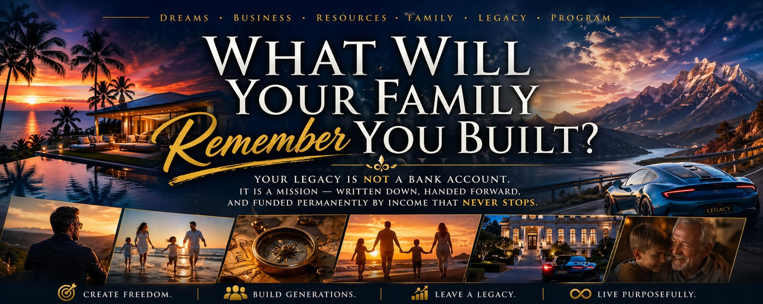 What Will Your Family Remember You Built? — Family Legacy Program