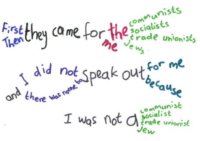 Pastor Niemoller quote 'First they came...'