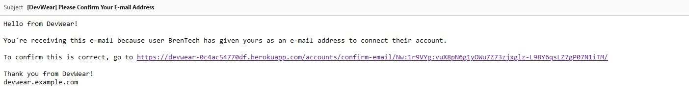 email registration