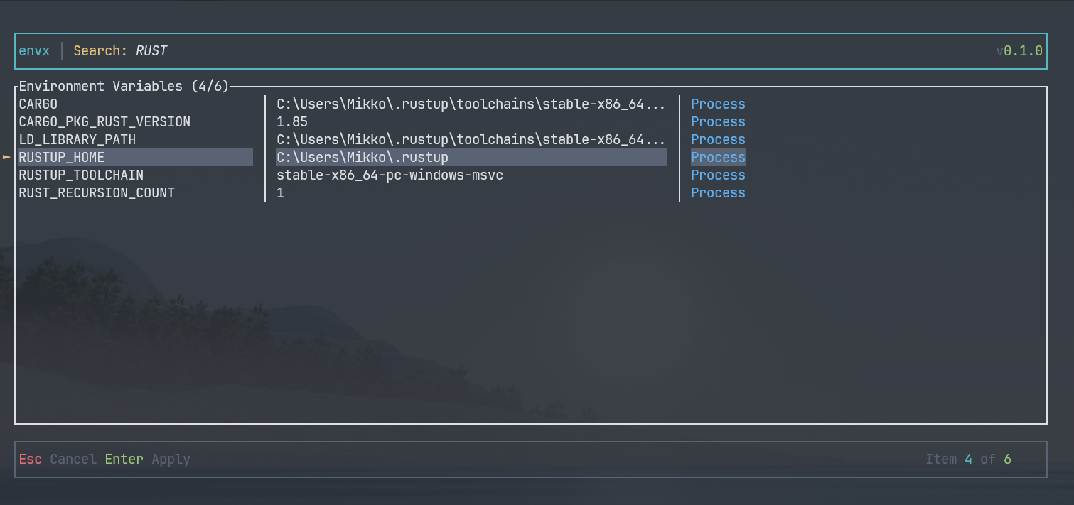 Envx's Search Dialog