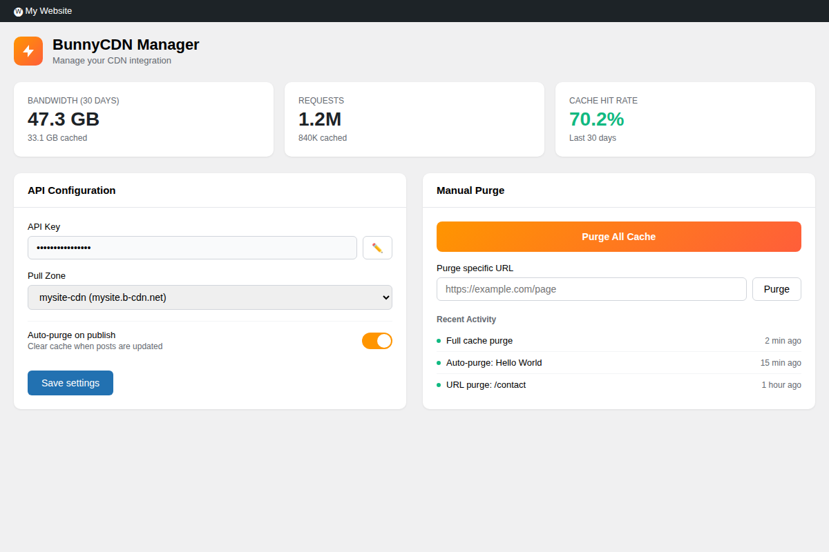 Settings Page