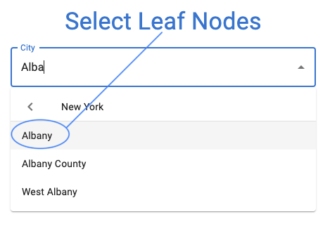 Select Leaf Nodes