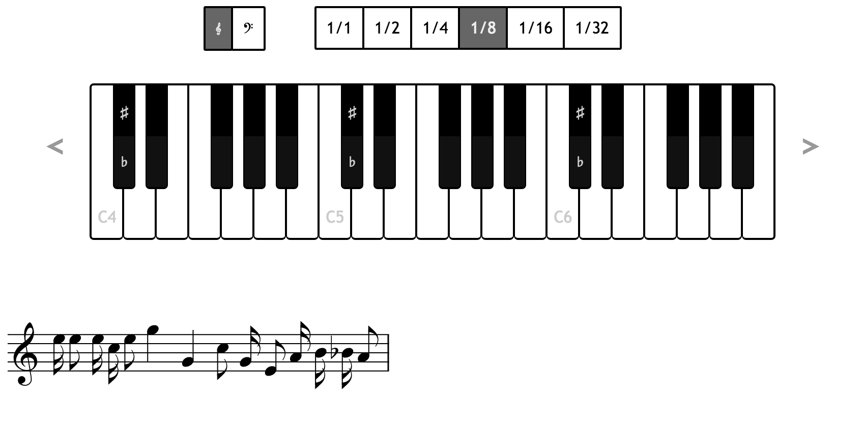 Screenshot of Virtual Piano Keyboard