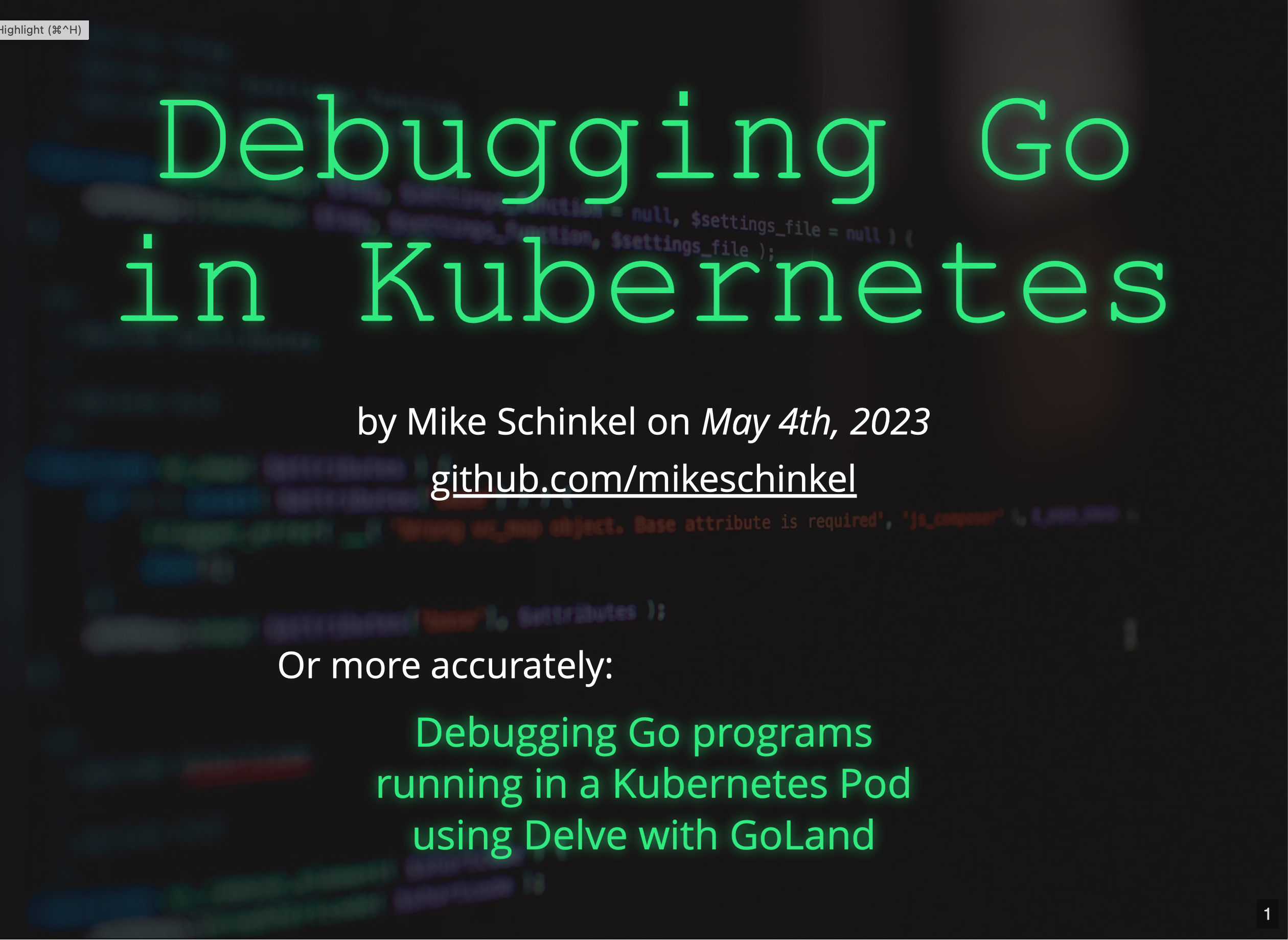 Debugging Go in Kubernetes