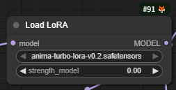 Load LoRA placeholder in the remote workflow