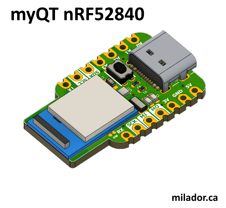 myQT nRF52840 3D Model
