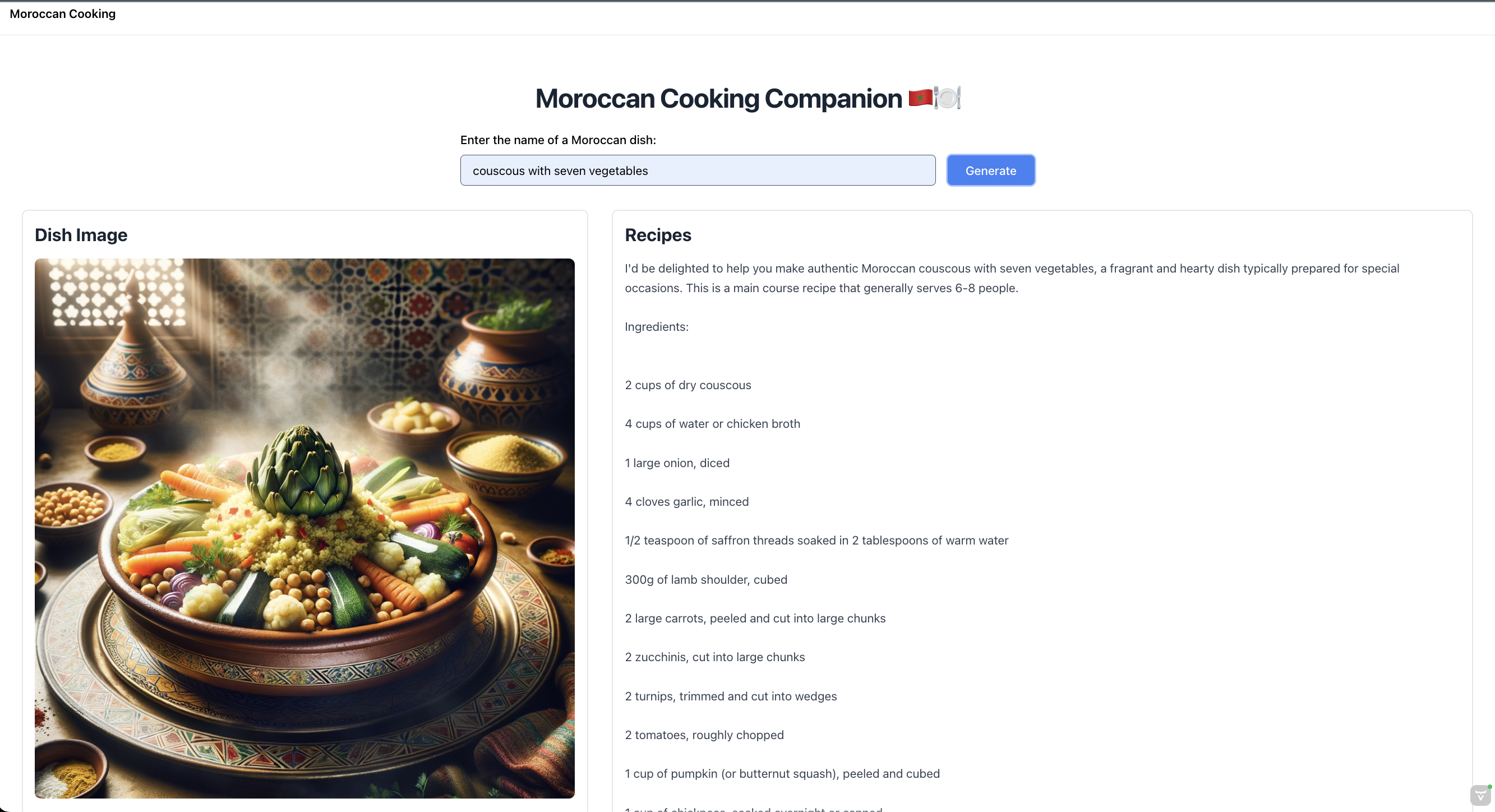 Moroccan Cooking Companion