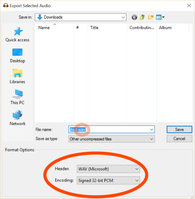 Exporting to 32-bit PCM wav in Audacity