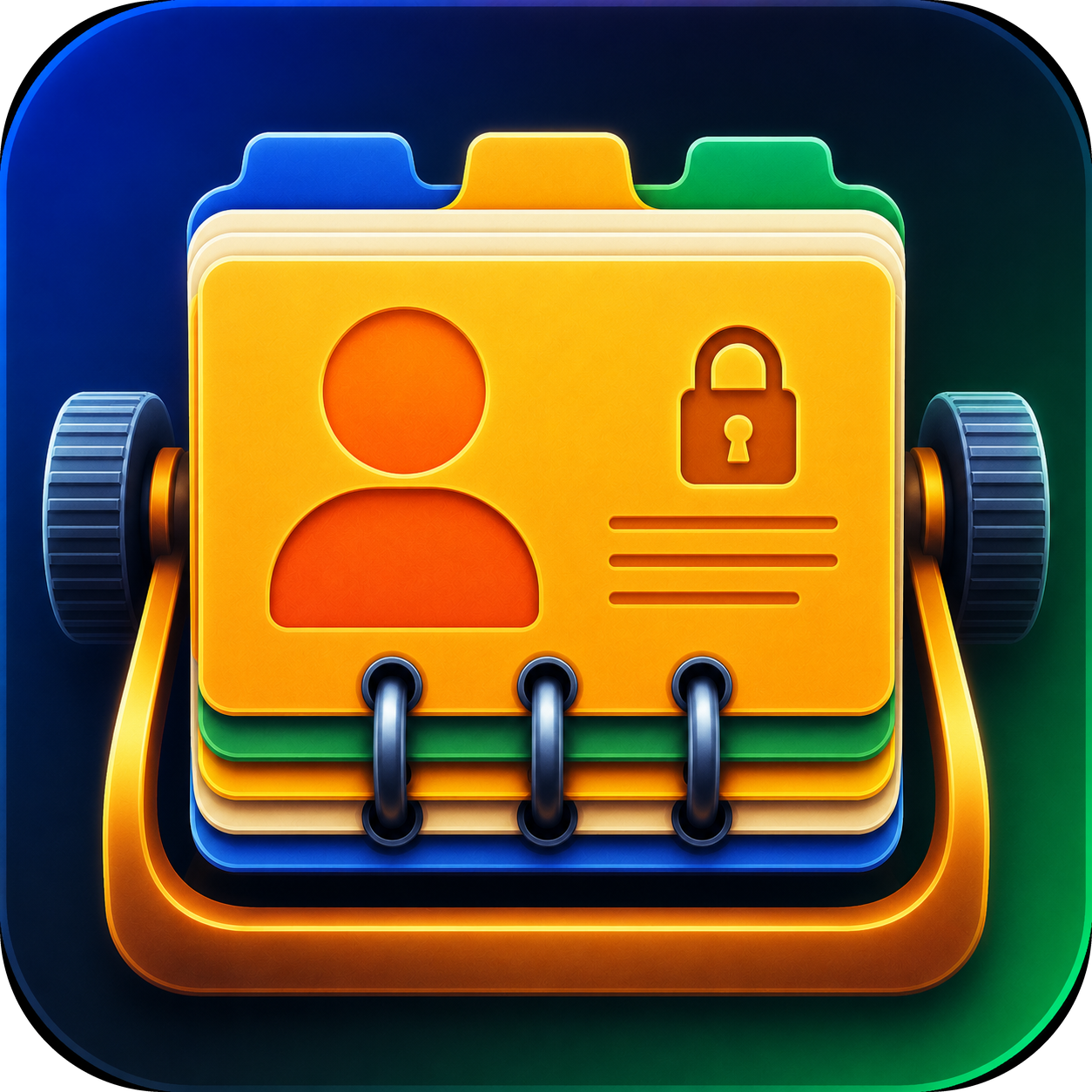 Rolodex application icon.