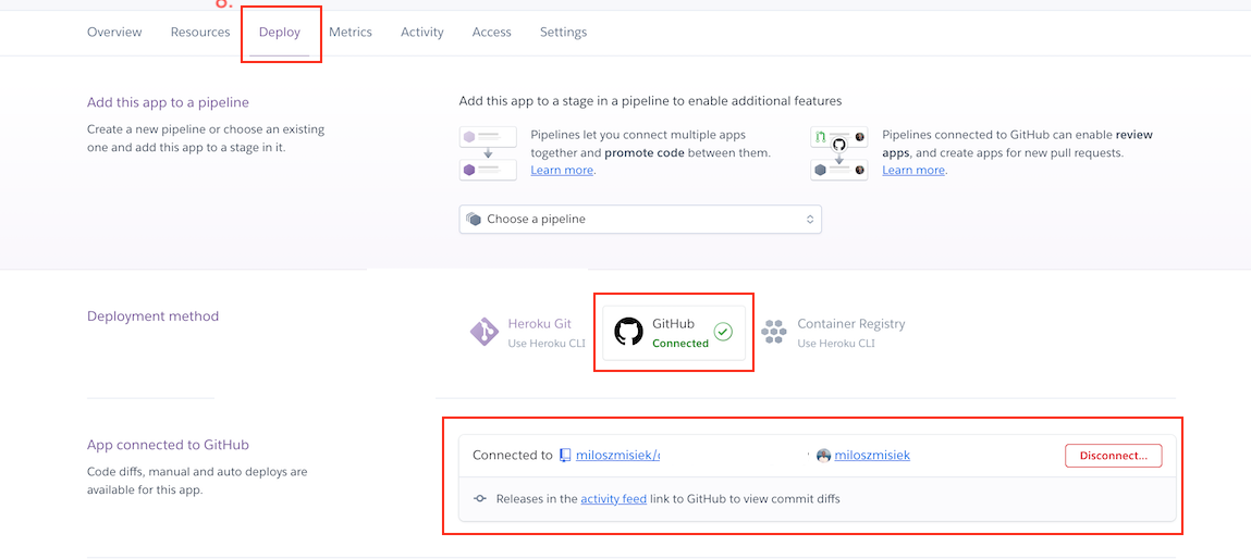 Heroku GitHub