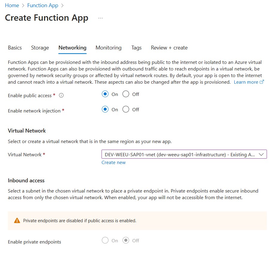 Create Function Networking 1