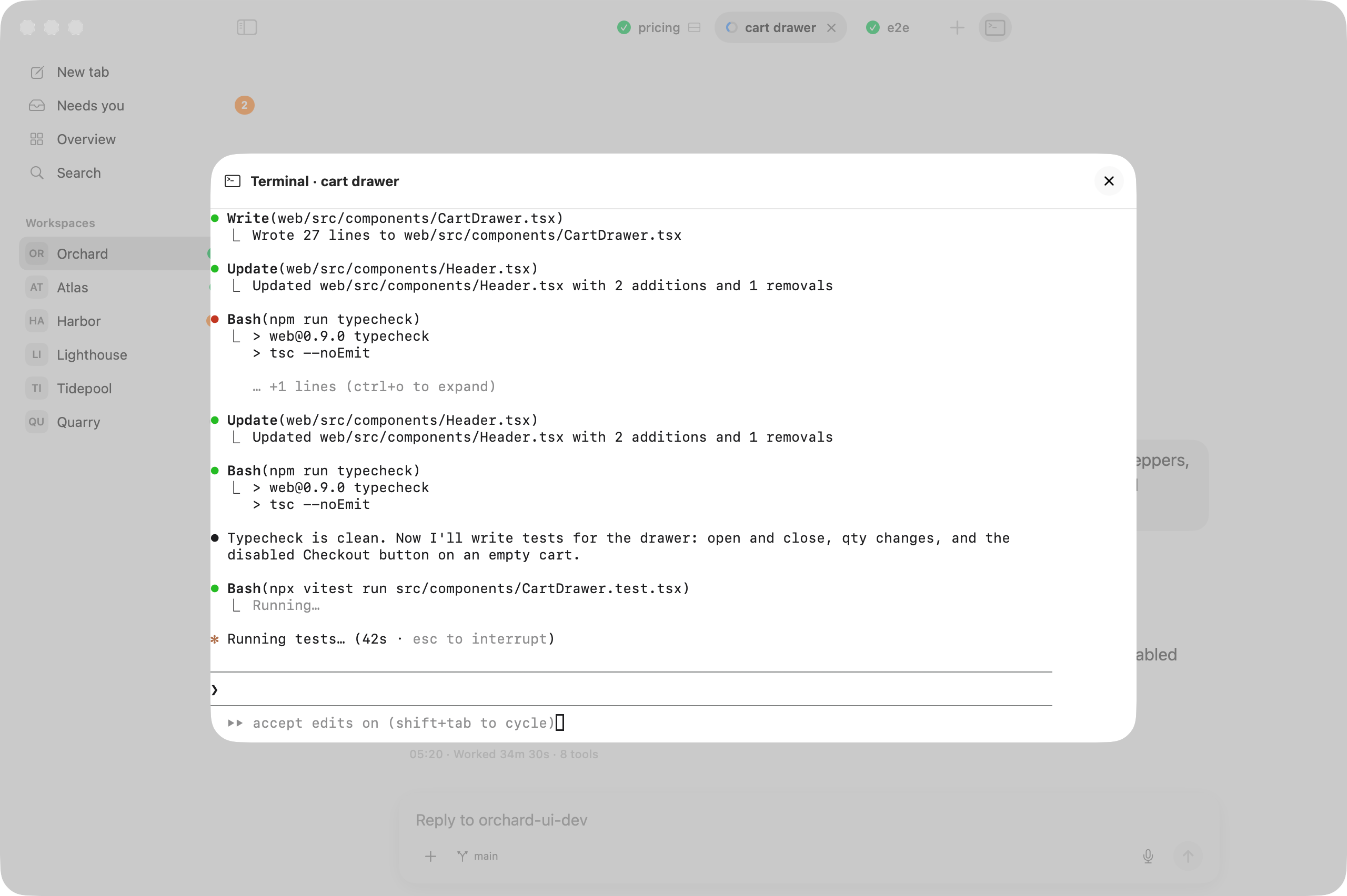 Embedded terminal
