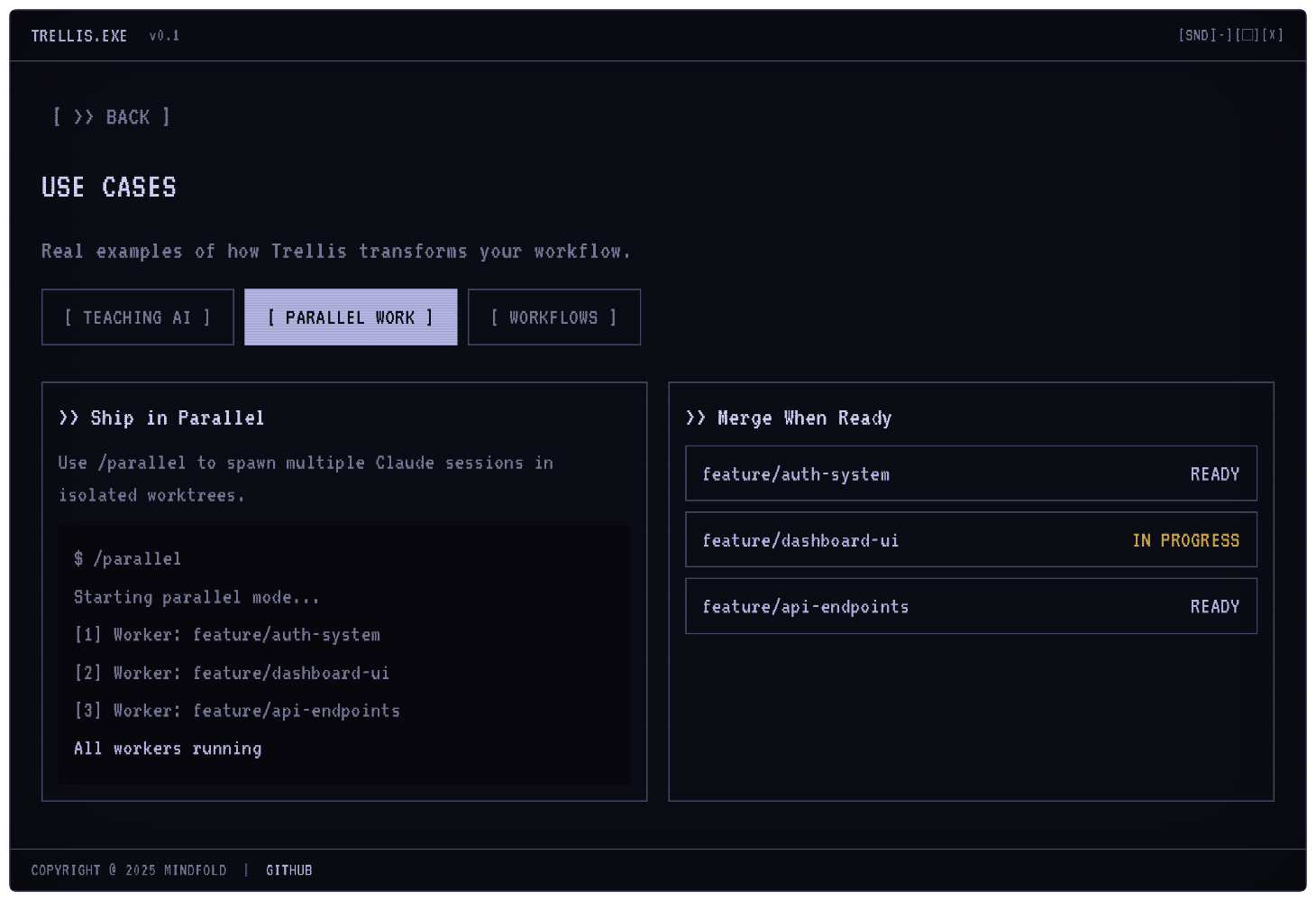 Parallel Work - Multiple features developing simultaneously