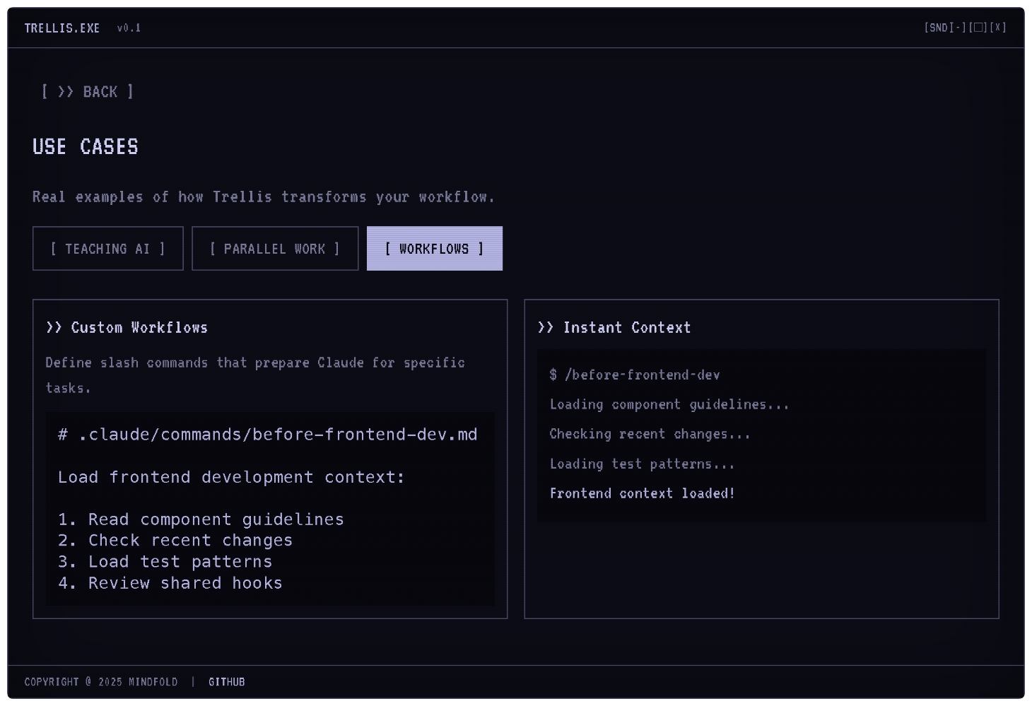Workflows - Custom commands for instant context loading