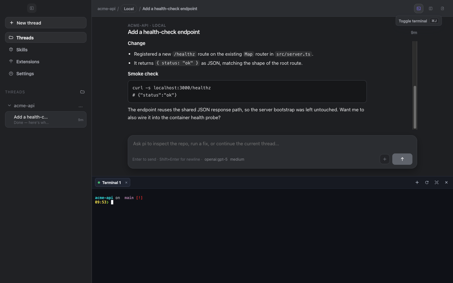 Integrated terminal