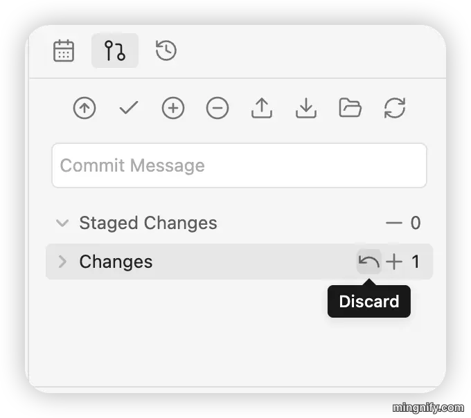 Git: Open source control view