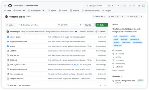 frontend-slides skill：生成可分享、可部署的网页 PPT