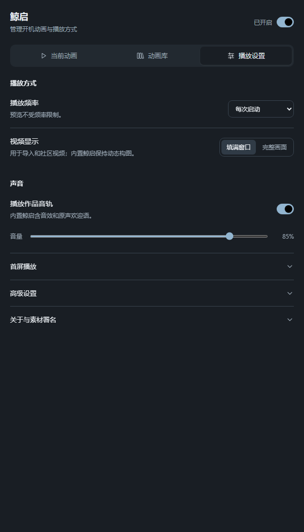播放设置