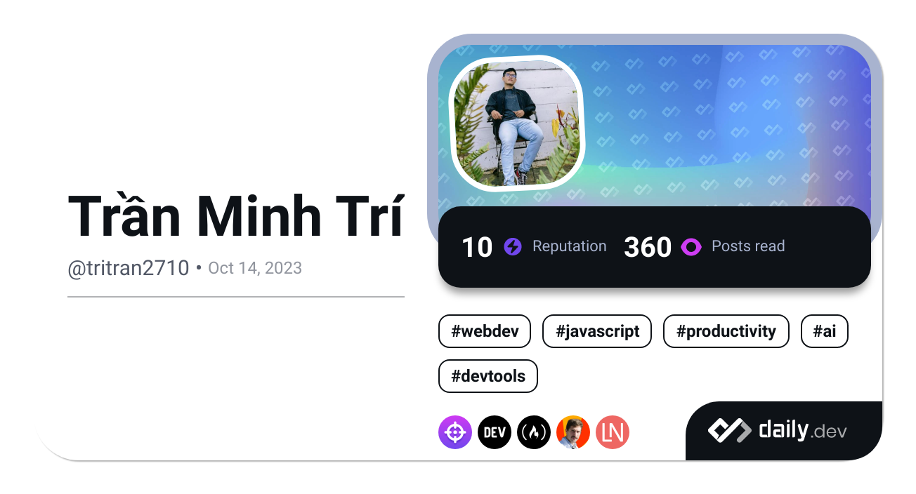 Trần Minh Trí's Dev Card